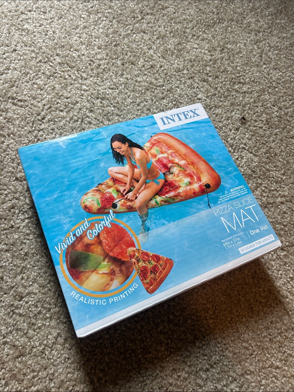 Intex Pizza Slice Inflatable Pool Mat - Bright Multicolor
